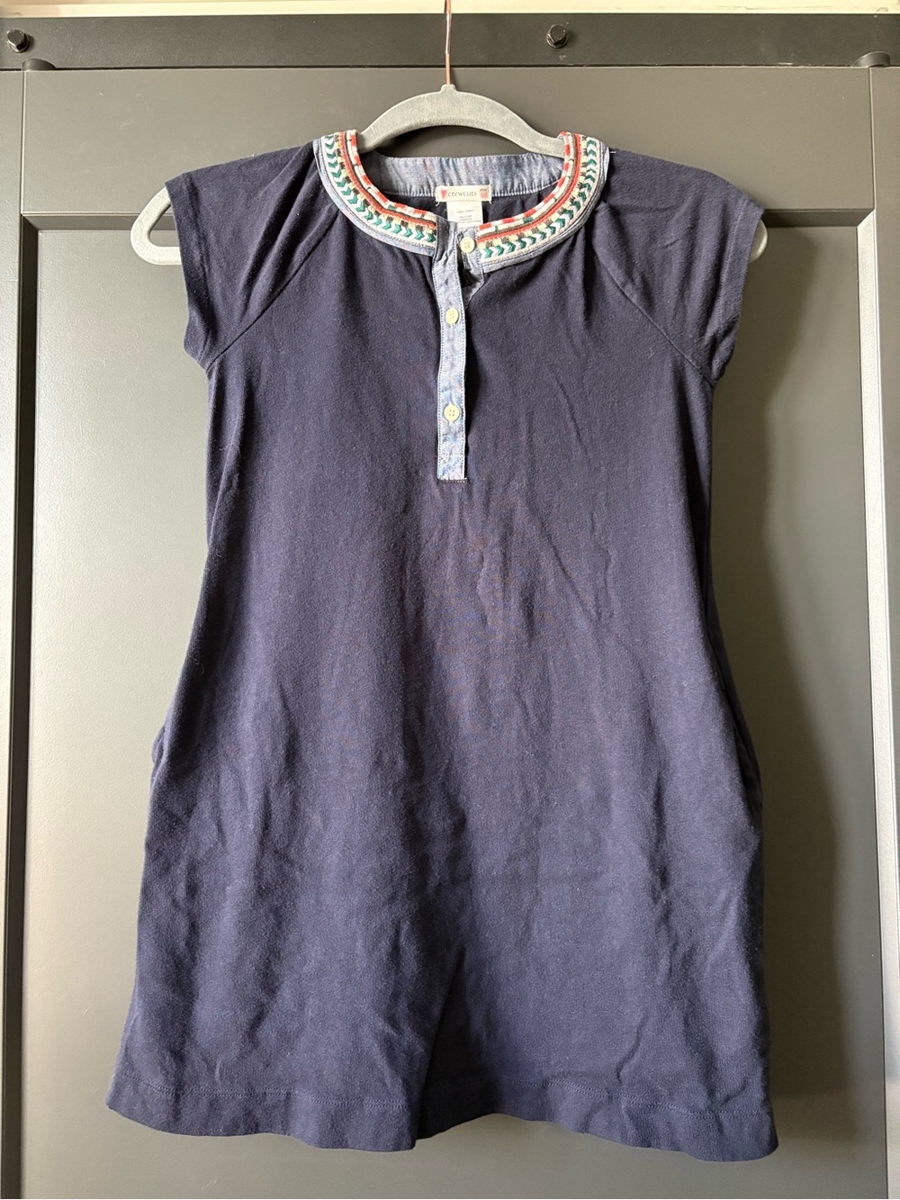 J. Crew Crewcuts Navy Tunic with Embroidered Accent